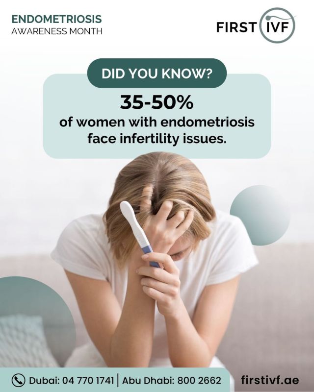 Infertility is a common complication of endometriosis, as lesions from the disease can affect the ovaries and fallopian tubes. 

At First IVF, we specialize in treating the complexities and complications of endometriosis . From clinical evaluation to diagnostic surgical laparoscopy, we offer comprehensive solutions to support affected women in their journey. 

If you’re affected by this chronic condition, seek our help today! 

☎️Call 04 770 1741 
📍Dubai Healthcare City 

☎️ Call 800 2662 
📍Abu Dhabi, in Burjeel Hospital 

#firstivf #parenthoodyourway #endometriosisawarenessmonth